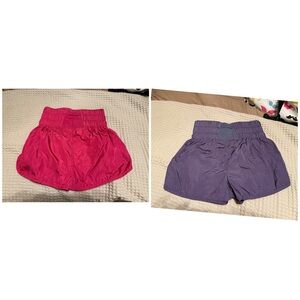 Free People Pink and Purple Athletic Shorts